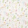 Decostof Half panama getekende wilde bloemen – wit/roze,  thumbnail number 1