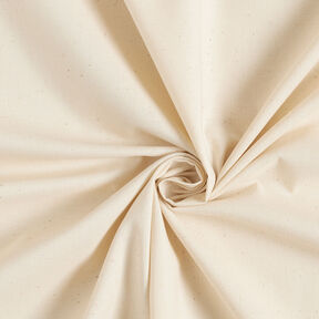 Katoenen stof Cretonne Effen – creme, 
