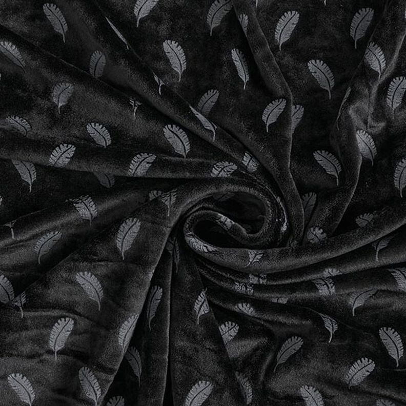 Nicky fluweel veren – zwart,  image number 3