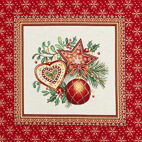 Decopaneel Gobelin Kerstdecoraties – karmijnrood, 