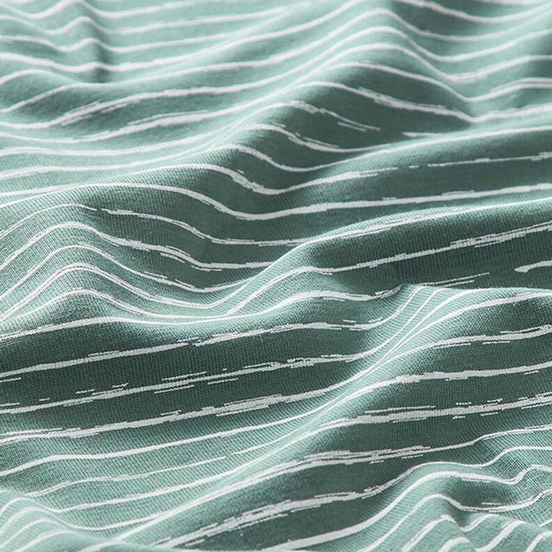 Katoenjersey Skribbel-strepen – riet,  image number 2