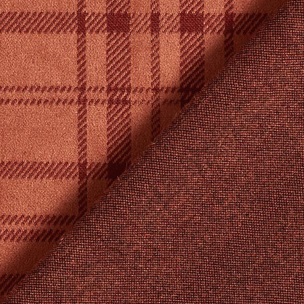 Jacquard broekenstof stretch ruiten – terracotta, image number 4