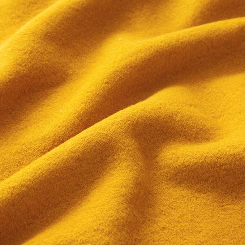 Katoenfleece Effen – currygeel, image number 3