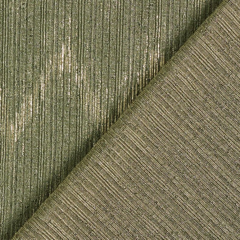 Fijngebreid Gouden zigzag – kaki/goud metallic,  image number 4