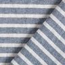 Katoenen stof linnenlook brede strepen – wit/marineblauw,  thumbnail number 4