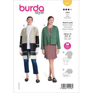 Jas/Mantel  | Burda 5931 | 34-44, 