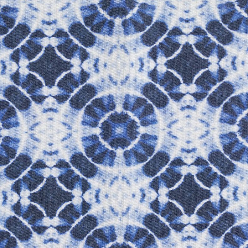 Decostof Canvas Batik cirkels – indigo/wit, image number 5