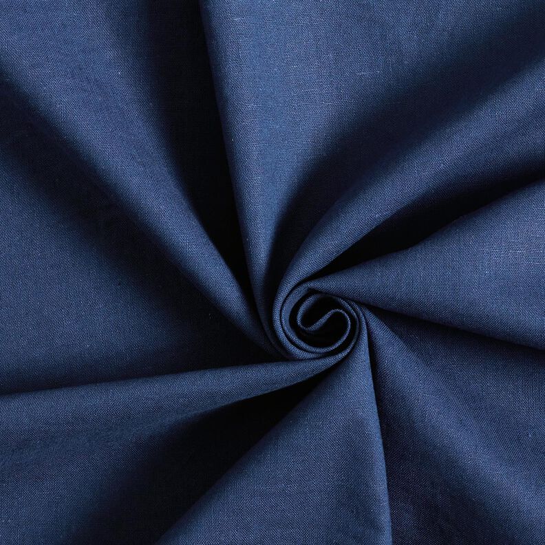 Gewassen linnen-katoenmix – nachtblauw,  image number 1