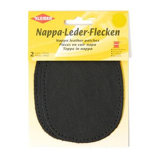 Nappaleer patches – zwart, 