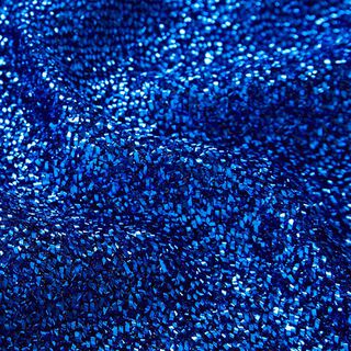 Carnavalstof tricot lametta – marineblauw, 