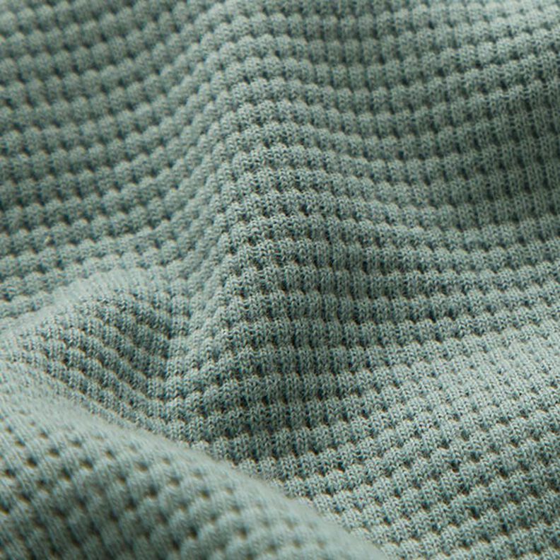 Mini Katoenen wafel jersey effen – riet,  image number 3