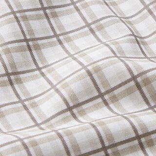 Katoenpopeline dubbel geruit – wit/anemoon, 