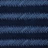 Stretch fluwelen reliëfgolven – marineblauw,  thumbnail number 1