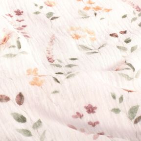 Mousseline/dubbel gehaakte stoffen wilde weide Digitaal printen – wit,  Mousseline/dubbel gehaakte stoffen wilde weide Digitaal printen – wit,