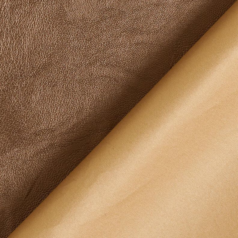 Stretch Imitatieleer Metallic – kaneel,  image number 3