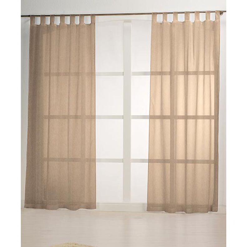 Gordijnstof voile linnenlook 300 cm – duingeel,  image number 5