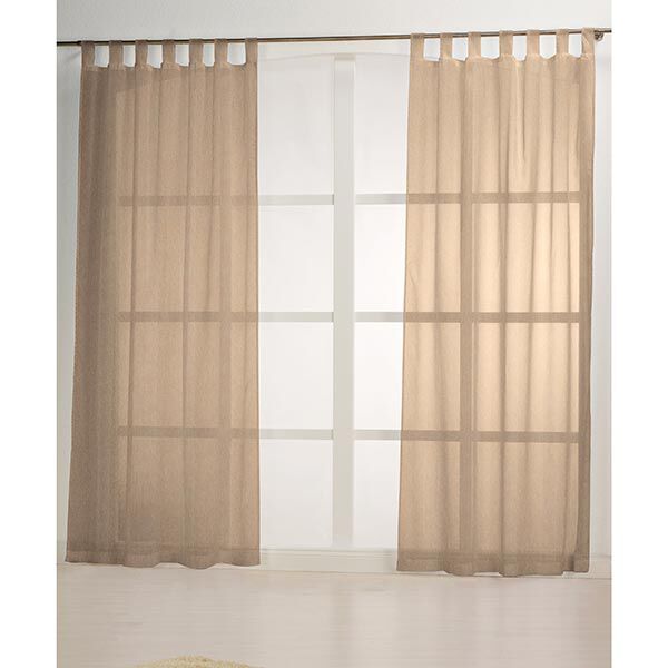 Gordijnstof voile linnenlook 300 cm – duingeel,  image number 5