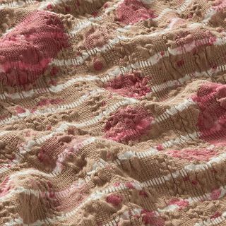Gestructureerde fijngebreide strepen en kleurvlekken – zand, 
