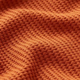 Katoenen wafel jersey effen – terracotta, 