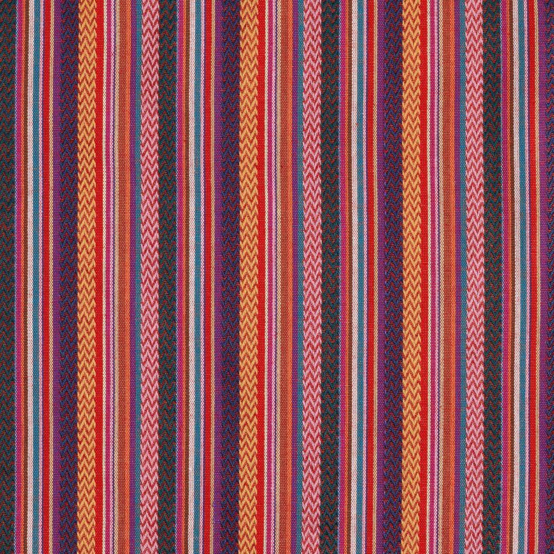 Decostof Jacquard Chevron-strepen – karmijnrood/groen, image number 1