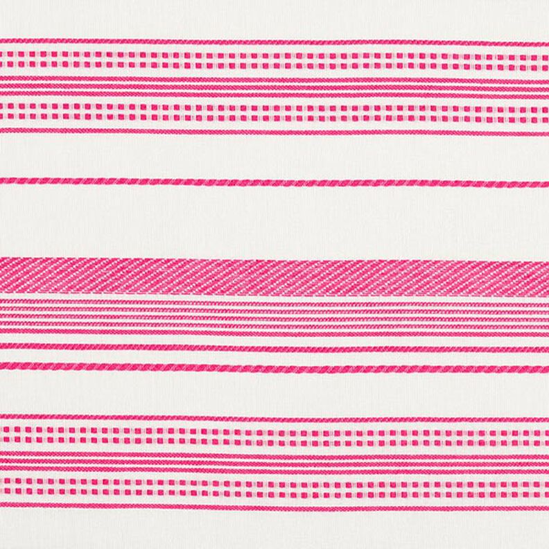 Katoenen stof geborduurde strepen – ecru/pink,  image number 1
