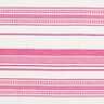 Katoenen stof geborduurde strepen – ecru/pink,  thumbnail number 1