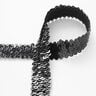 Elastisch paillettenband [30 mm] &ndash; zwart,  thumbnail number 1