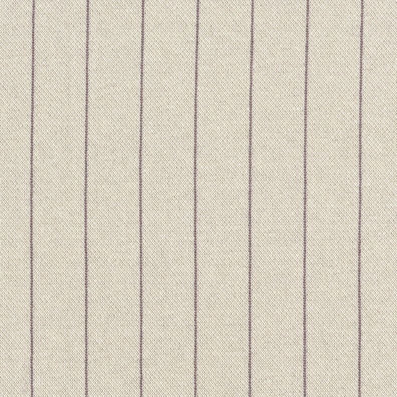 Gebreide jacquard krijtstrepen – beige/donkerbruin,  image number 1