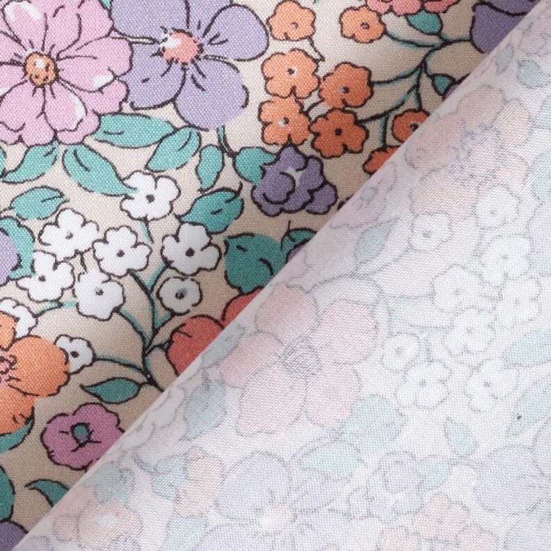 GOTS Katoenpopeline Bloemenweide | Poppy Fabrics – natuur,  image number 4