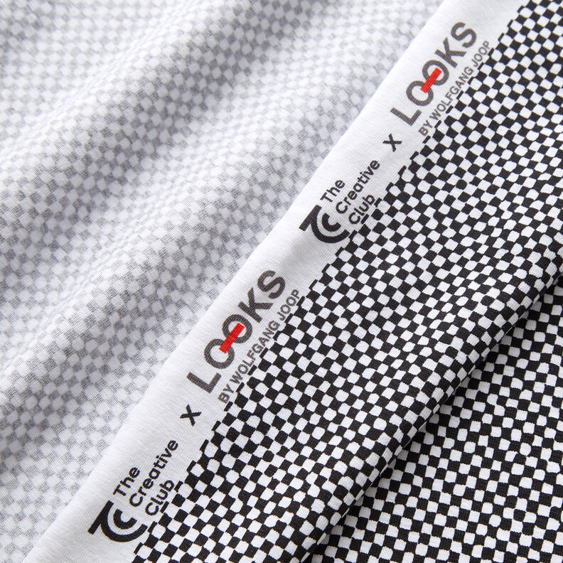 GOTS Katoenjersey Mini geruit | TCC x LOOKS by Wolfgang Joop – zwart/wit,  image number 4