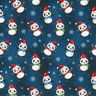 Katoenjersey Panda in kerstsfeer | Glitzerpüppi – nachtblauw/chili,  thumbnail number 1