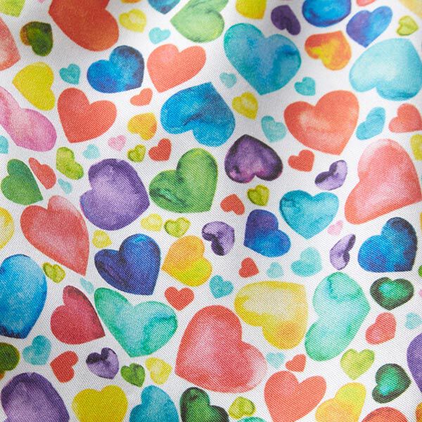 Katoensatijn kleurrijke harten,  image number 2