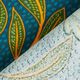 Decostof Half panama Gebladertekunst – oceaanblauw,  thumbnail number 4