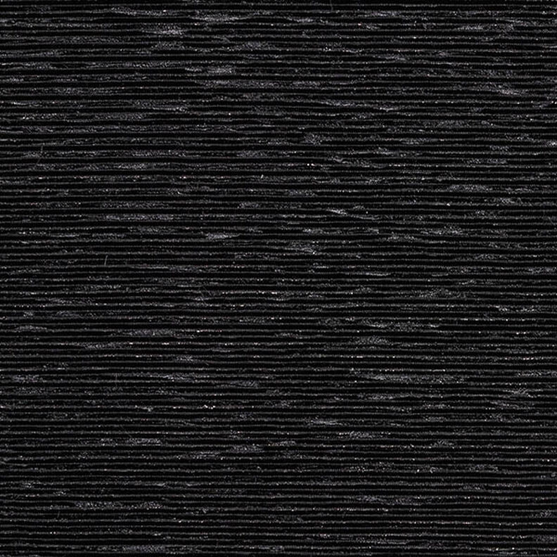 Plissé velours lurex effen – zwart,  image number 1