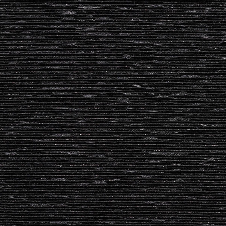 Plissé velours lurex effen – zwart,  image number 1