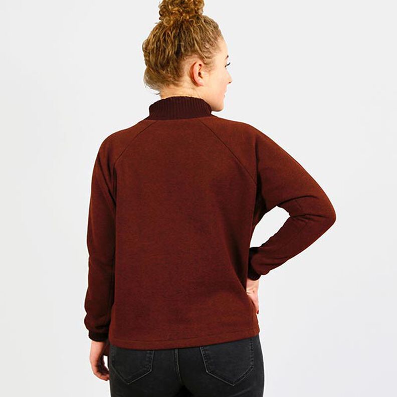 MEVROUW BETTI Sweater met vleermuismouwen, buikzak en opstaande kraag | Studio Schnittreif | XS-XXL,  image number 8