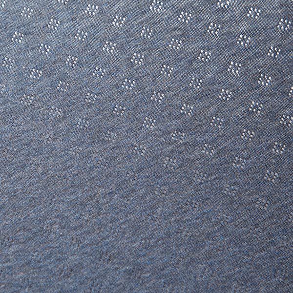 Fijngebreide jersey met gaatjesmotief Melange – jeansblauw,  image number 3