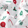 Katoenen stof Cretonne Kerstdecoraties – wit/groen,  thumbnail number 2