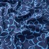Viscose crêpe abstracte bloemen – marineblauw/koningsblauw,  thumbnail number 2