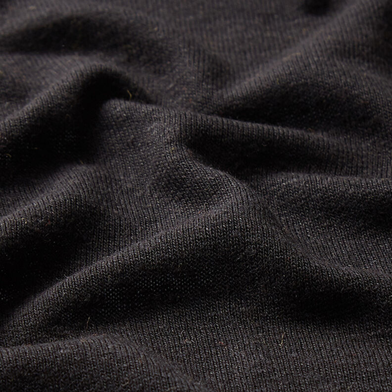 Fijngebreid viscose-linnen-mix – zwart,  image number 2