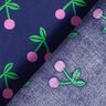 Gecoate katoen schattige kersen – marineblauw,  thumbnail number 4