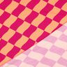 Softsweat golvende ruit| Poppy Fabrics – intens roze/perzik sinaasappel,  thumbnail number 4