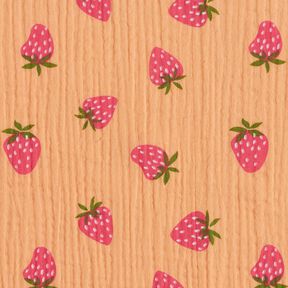 Mousseline/dubbel gehaakte stoffen Aardbeien – perzik, 