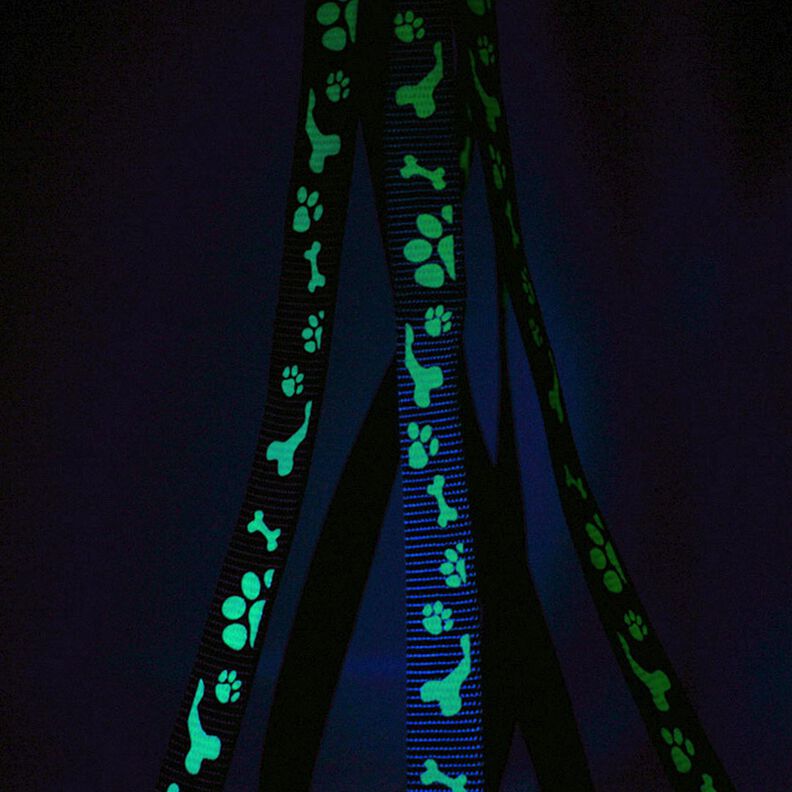 Reflecterende geweven tape Hondenriem [20 mm] – neongeel,  image number 3