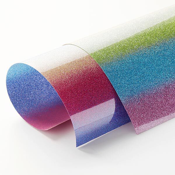Strijkfolie glitter regenboog Din A4, image number 4