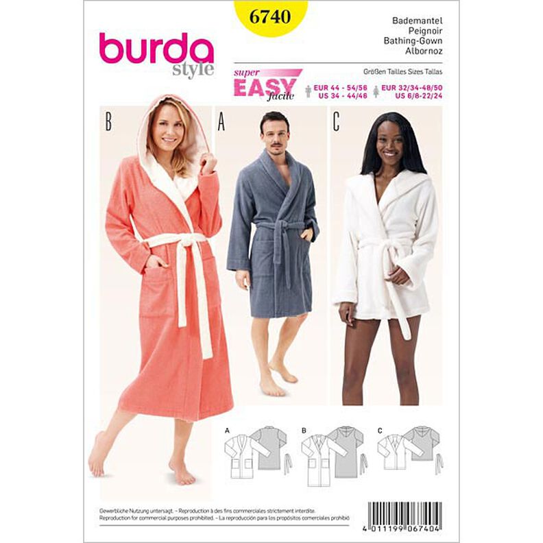 Badjas, Burda 6740,  image number 1