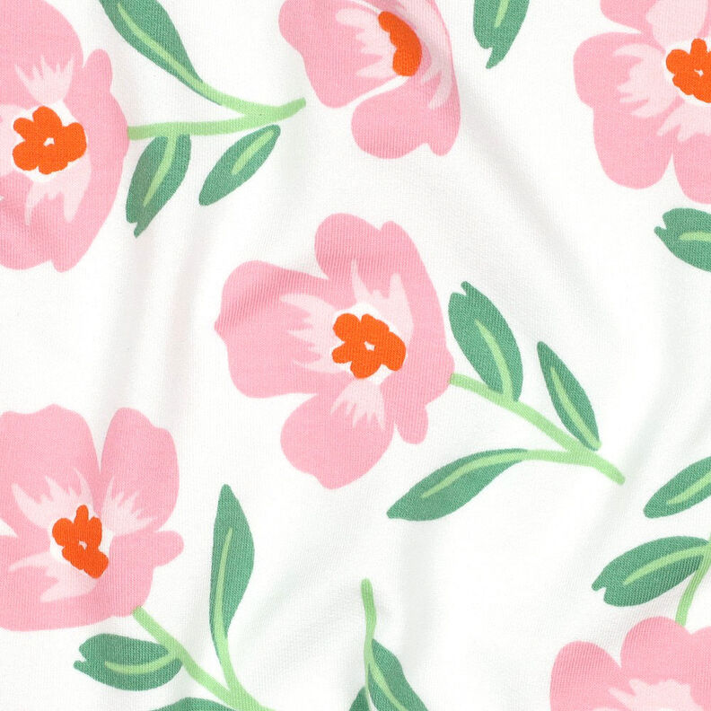 Sweatshirt geruwd Bloemen | by Poppy – ivoor/roze,  image number 2