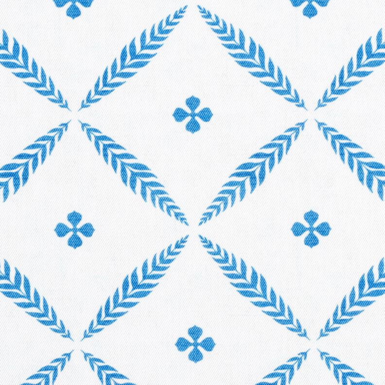 Decostof Katoenkeper elegante ruiten – wit/blauw,  image number 1