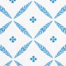 Decostof Katoenkeper elegante ruiten  – wit/blauw,  thumbnail number 1