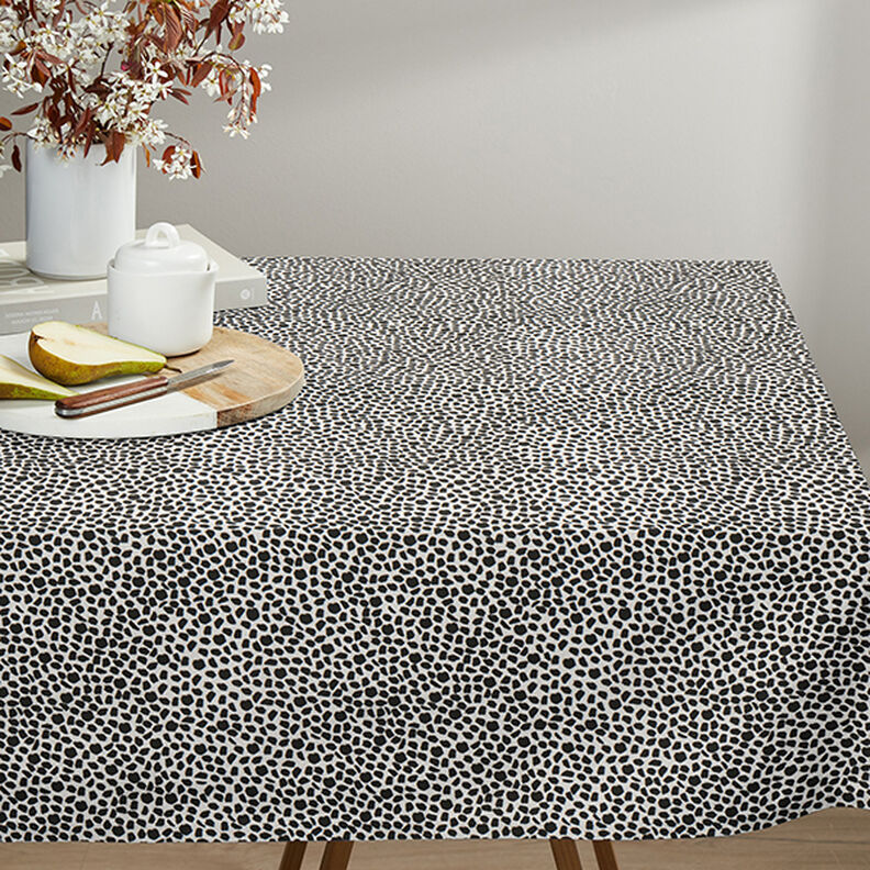 Decostof Half panama Luipaardprint – zwart/natuur,  image number 5